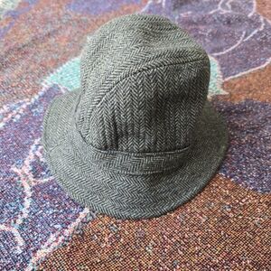 VINTAGE Pendleton Fedora Hat Size L Wool Tweed Gray Banded Classic Gentleman